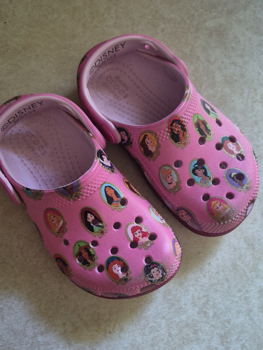 Disney × CROCS Pink Princess Slip-On Clogs